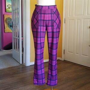 Blackmilk Tartan Pink Purple Pants